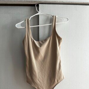 Abercrombie & Fitch Double Lined Tan Bodysuit Size M